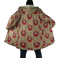 Japanese Daruma Doll Cloak Palaka With Seamless Bamboo Pattern - Polynesian Pride