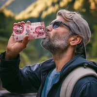 Japanese Daruma Doll Palaka 4 in 1 Can Cooler Tumbler Cherry Blossoms With Shell Lei - Polynesian Pride