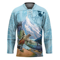 New Zealand South Island Hockey Jersey Te Waipounamu Aoraki Kea Bird LT14 Unisex Blue - Polynesian Pride