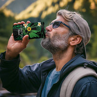 Polynesia Mental Health Awareness 4 in 1 Can Cooler Tumbler Green Ribbon Be Kind To Your Mind