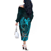 Polynesia World Ovarian Cancer Day Off The Shoulder Long Sleeve Dress You Matter Polynesian Women