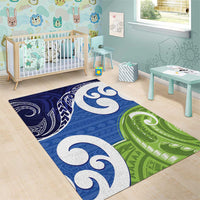 Southland New Zealand Area Rug Maori Koru Flag Color