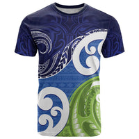 Southland New Zealand T Shirt Maori Koru Flag Color LT14 Blue - Polynesian Pride
