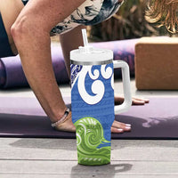 Southland New Zealand Tumbler With Handle Maori Koru Flag Color LT14 - Polynesian Pride