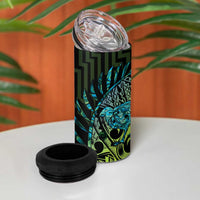 Southland Takehe Pounama 4 in 1 Can Cooler Tumbler Aotearoa Poutama Paua Shell Fern LT14 - Polynesian Pride