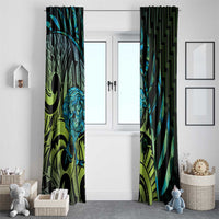 Southland Takehe Pounama Window Curtain Aotearoa Poutama Paua Shell Fern