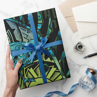 Southland Takehe Pounama Wrapping Paper Aotearoa Poutama Paua Shell Fern - Polynesian Pride