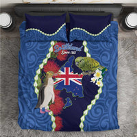 Southland Anniversary Day Bedding Set Murihiku 1861 Maori Bird Mix Pohutukawa