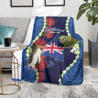 Southland Anniversary Day Blanket Murihiku 1861 Maori Bird Mix Pohutukawa