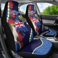 Southland Anniversary Day Car Seat Cover Murihiku 1861 Maori Bird Mix Pohutukawa