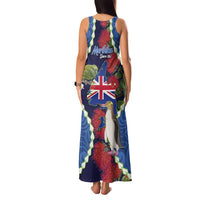 Southland Anniversary Day Family Matching Tank Maxi Dress and Hawaiian Shirt Murihiku 1861 Maori Bird Mix Pohutukawa LT14 - Polynesian Pride