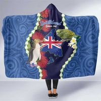 Southland Anniversary Day Hooded Blanket Murihiku 1861 Maori Bird Mix Pohutukawa