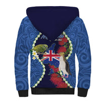 Southland Anniversary Day Sherpa Hoodie Murihiku 1861 Maori Bird Mix Pohutukawa