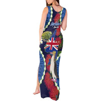 Southland Anniversary Day Tank Maxi Dress Murihiku 1861 Maori Bird Mix Pohutukawa LT14 - Polynesian Pride