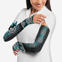 Paua Shell Taniko Pattern Aotearoa Arm Sleeves Niho Taniwha Mix Poutama LT14 - Polynesian Pride