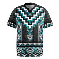 Paua Shell Taniko Pattern Aotearoa Rugby Jersey Niho Taniwha Mix Poutama