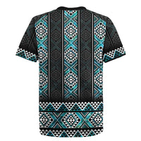 Paua Shell Taniko Pattern Aotearoa Rugby Jersey Niho Taniwha Mix Poutama