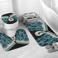 Aotearoa Korowai Motif Bathroom Set Hei Matau Poutama Maori Pattern - Polynesian Pride