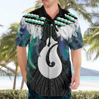 Aotearoa Korowai Motif Hawaiian Shirt Hei Matau Poutama Maori Pattern