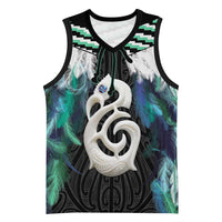 Aotearoa Korowai Motif Basketball Jersey Hei Manaia Poutama Maori Pattern - Polynesian Pride