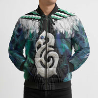 Aotearoa Korowai Motif Bomber Puffer Jacket Hei Manaia Poutama Maori Pattern - Polynesian Pride