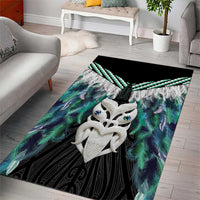 Aotearoa Korowai Motif Area Rug Maori Wheku Poutama