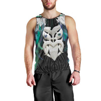 Aotearoa Korowai Motif Men Tank Top Maori Wheku Poutama