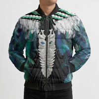 Aotearoa Korowai Motif Bomber Puffer Jacket Maori Tane Poutama - Polynesian Pride