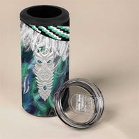 Aotearoa Korowai Motif 4 in 1 Can Cooler Tumbler Maori Tane Poutama LT14 - Polynesian Pride