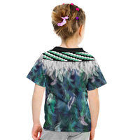 Aotearoa Korowai Motif Kid T Shirt Maori Tane Poutama
