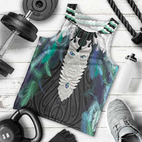 Aotearoa Korowai Motif Men Tank Top Maori Tane Poutama