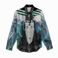 Aotearoa Korowai Motif Women Casual Shirt Maori Tane Poutama