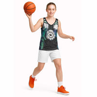 Aotearoa Korowai Motif Basketball Jersey Maori Koru Poutama - Polynesian Pride