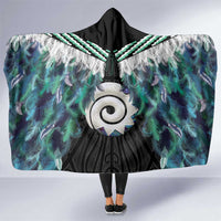 Aotearoa Korowai Motif Hooded Blanket Maori Koru Poutama