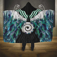 Aotearoa Korowai Motif Hooded Blanket Maori Koru Poutama