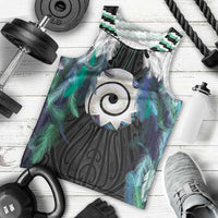 Aotearoa Korowai Motif Men Tank Top Maori Koru Poutama