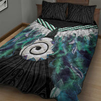 Aotearoa Korowai Motif Quilt Bed Set Maori Koru Poutama