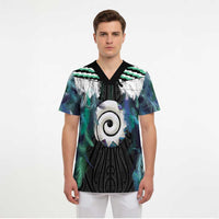Aotearoa Korowai Motif Scrub Top Maori Koru Poutama - Polynesian Pride