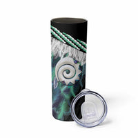 Aotearoa Korowai Motif Skinny Tumbler Maori Koru Poutama LT14 - Polynesian Pride