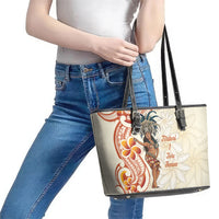 Heiva i Tahiti Leather Tote Bag Ori Tahitian Dance Tiare Maori