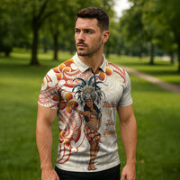 Heiva i Tahiti Zipper Polo Shirt Ori Tahitian Dance Tiare Maori LT14 - Polynesian Pride