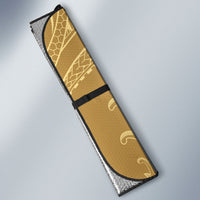 Heiva i Tahiti Auto Sun Shade Tahitian Tiare Maori Cowrie Lei Brown LT14 - Polynesian Pride