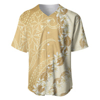 Heiva i Tahiti Baseball Jersey Tahitian Tiare Maori Cowrie Lei Brown LT14 Brown - Polynesian Pride