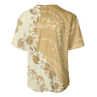 Heiva i Tahiti Baseball Jersey Tahitian Tiare Maori Cowrie Lei Brown LT14 - Polynesian Pride