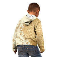 Heiva i Tahiti Kid Hoodie Tahitian Tiare Maori Cowrie Lei Brown LT14 - Polynesian Pride