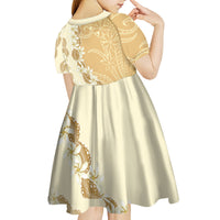 Heiva i Tahiti Kid Short Sleeve Dress Tahitian Tiare Maori Cowrie Lei Brown LT14 - Polynesian Pride