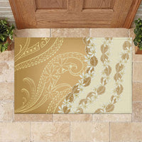 Heiva i Tahiti Rubber Doormat Tahitian Tiare Maori Cowrie Lei Brown LT14 Brown - Polynesian Pride