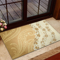 Heiva i Tahiti Rubber Doormat Tahitian Tiare Maori Cowrie Lei Brown LT14 - Polynesian Pride