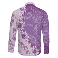 Heiva i Tahiti Family Matching Puletasi and Hawaiian Shirt Tahitian Tiare Maori Cowrie Lei Purple LT14 - Polynesian Pride