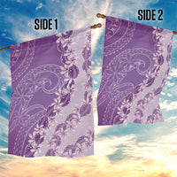 Heiva i Tahiti Garden Flag Tahitian Tiare Maori Cowrie Lei Purple LT14 - Polynesian Pride